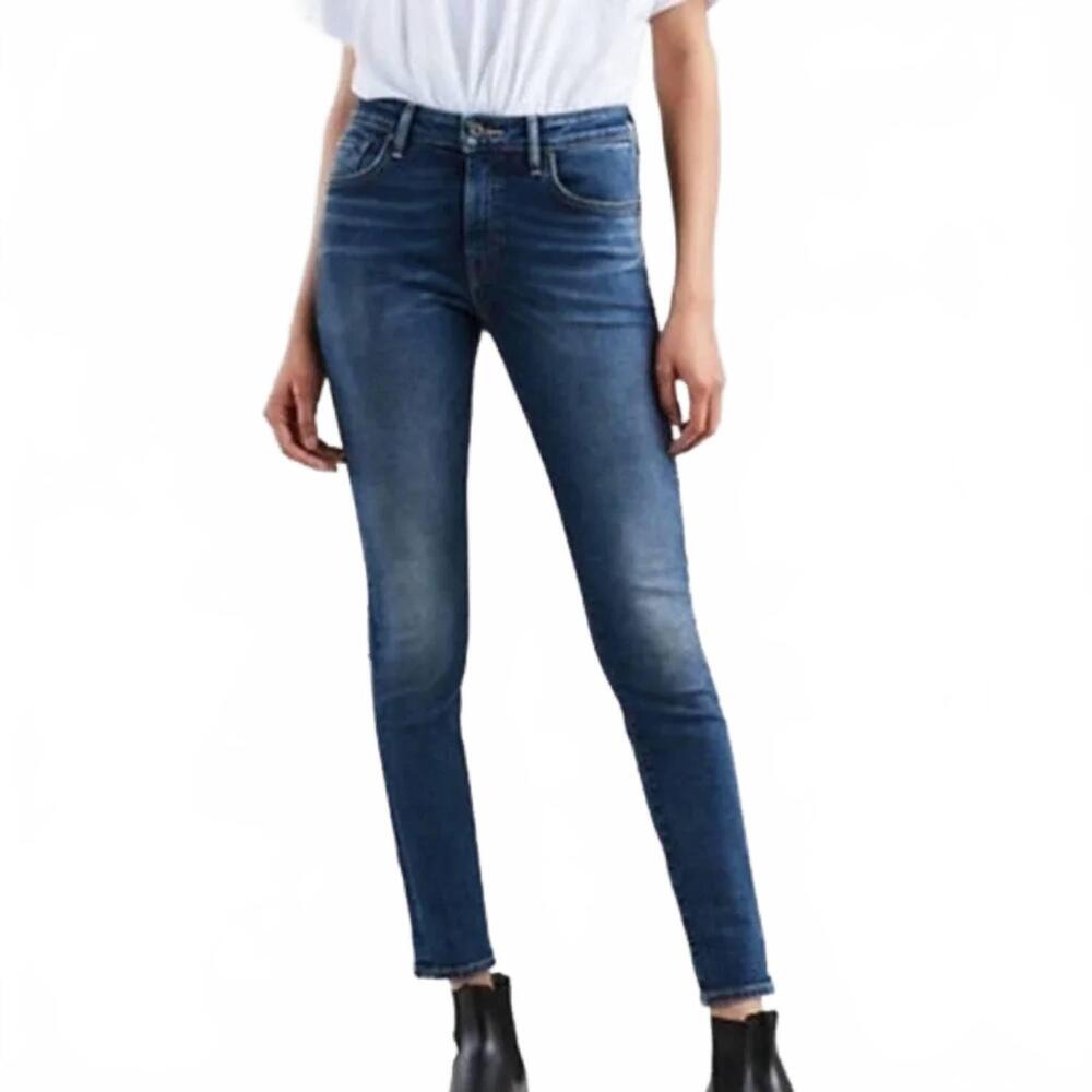 NEW LEVI'S 721 high rise skinny jeans in blue